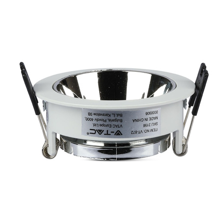 Oprawa Sufitowa Podtynkowa Oczko GU10 Okrągła Biała/Chrom VT-872 V-TAC