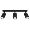 Lampa Sufitowa Reflektor Tuba Spot 3x GU10 Czarna Karbon Deep Space SL.1581 Sollux