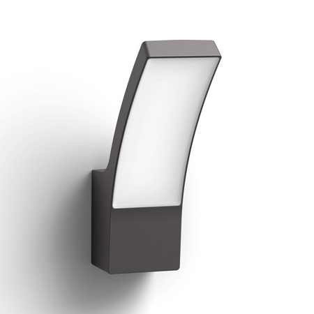 Kinkiet Ogrodowy Lampa Elewacyjna Zewnętrzna LED 12W 1100lm 2700K IP44 Antracyt Splay Philips