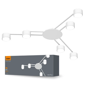 Lampa Sufitowa Żyrandol 6x GX53 LED Biała Nowoczesna Videx