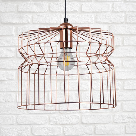 Lampa Sufitowa Wisząca Zwis Dekoracyjna E27 Złota Lagos Sanico Goldlux