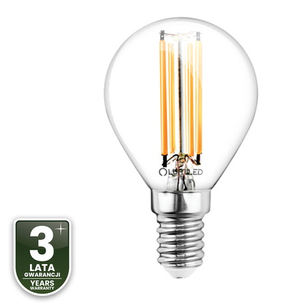 6x Żarówka LED E14 Kulka P45 7W = 60W 806lm 3000K Ciepła 360° FILAMENT LUMILED