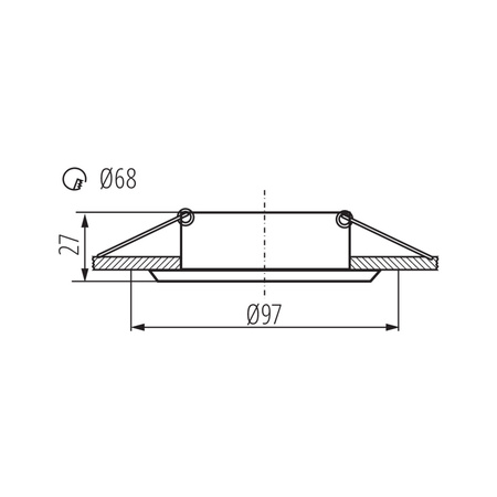 Oprawa sufitowa podtynkowa LIGLO DSO GU10/GU5.3 Okrągła Biała KANLUX