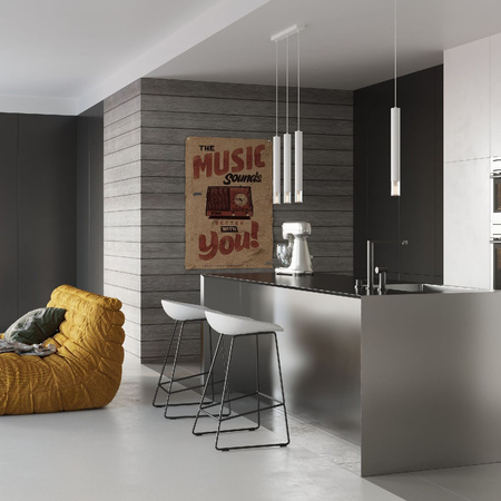 Lampa Sufitowa Oprawa Natynkowa SPOT TUBA G9 Wisząca Zwis Tubularna Biała Nowoczesna Wezyr Sollux