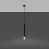 Lampa Sufitowa Oprawa Natynkowa SPOT TUBA G9 Wisząca Zwis Tubularna Czarna Nowoczesna Wezyr Sollux