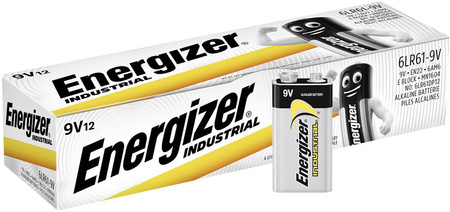 Baterie Alkaliczne ENERGIZER Industrial R9 6LR61 6F22 9V 12szt.