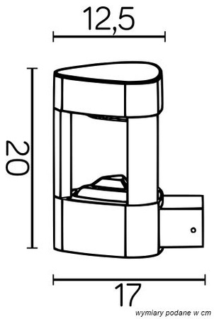 Lampa Ogrodowa Zewnętrzna Elewacyjna KINKIET LED FAN GL 11206 GX53 Su-Ma