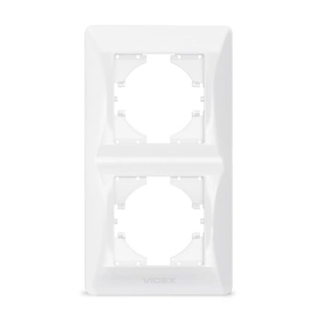 Ramka Pozioma do Gniazdek Podwójna Natynkowa Biała BINERA VIDEX