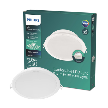 Panel LED Oprawa Podtynkowa Wpuszczana MESON 23.5W 6500K 21.5cm Okrągła Downlight PHILIPS