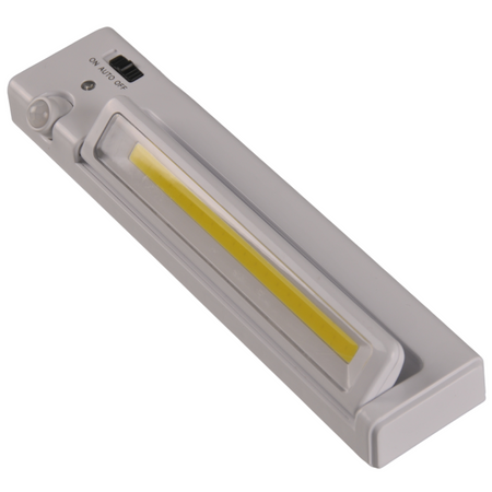 Lampka Podszafkowa Meblowa LED Z Czujnikiem Ruchu 110lm Ruchoma Samoprzylepna Na Baterie Biała GOLDLUX (Polux)