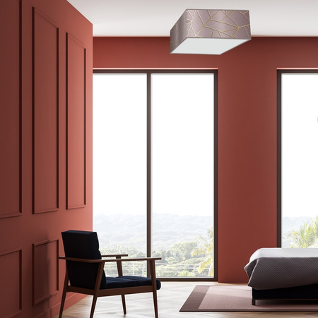 Plafon LED Lampa Sufitowa ZIGGY Różowe Złoto Różowa 3xE27 Milagro