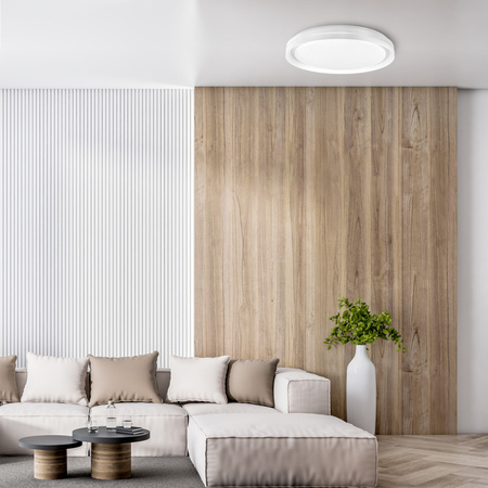 Plafon LED Oprawa Sufitowa 72W 8000lm CCT 120° Biała IP44 Pilot Ściemnialna Eliza Sanico Goldlux