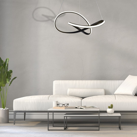 Lampa Wisząca Sufitowa CAPPIO Czarna 36W LED Milagro