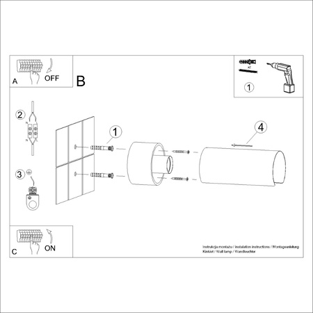 Lampa Ścienna Kinkiet 1x E27 Biała Flash Blue Sapphire SL.1676 Sollux