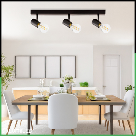 Lampa Sufitowa SPOT TUBA Reflektor Oprawa Halogenowa 3x E27 GLASA LUMILED