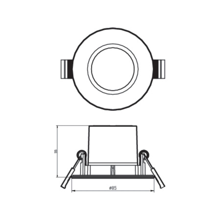 3x Oprawa Podtynkowa Wpuszczana LED 5.5W 350lm 2700K IP65 Hermetyczna Biała Dive Bathroom Philips