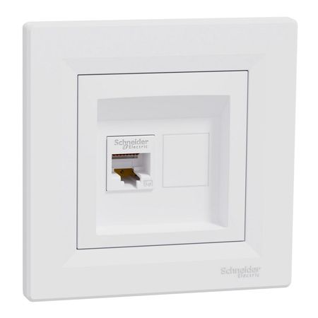 Gniazdo Komputerowe RJ45 kat. 5e UTP z Ramką Biały SCHNEIDER ASFORA