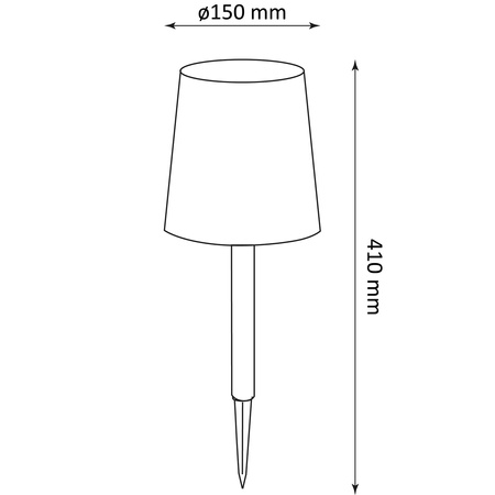 Lampa Ogrodowa LED Solarna Wbijana biały/chrom mat 41cm 4000K RUMBA GOLDLUX (Polux)
