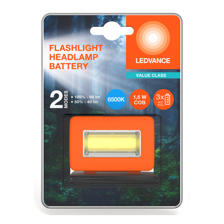 Latarka Czołowa LED COB Na Baterie 3xAAA Lekka 80lm 6500K LEDVANCE