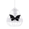 Lampa wisząca KAGO 1xE27 Dziecięca Czarny Motyl Biała MLP4922 Milagro Metal