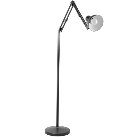 Lampa Stojąca Podłogowa Stołowa LED E27 Czarna z Regulacją Wysokości Belsa Lumiled