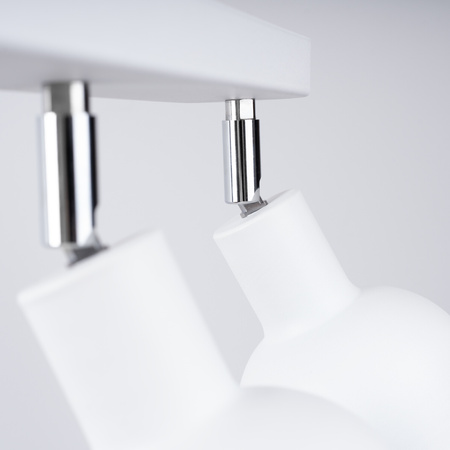 Lampa Sufitowa Oprawa Natynkowa Reflektor 3x E27 Ruchoma Geometryczna Biała Industrialna Elba Sollux