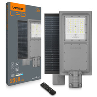 Naświetlacz Lampa Solarna z Czujnikiem 100W 2300lm 5000K Neutralna 130° 3.2V IP65 IK07 Szary VIDEX