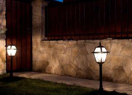 Lampa Ogrodowa Zewnętrzna Słupek LATARNIA E27 Witraż K 5002/3 N 80cm czarny Su-Ma