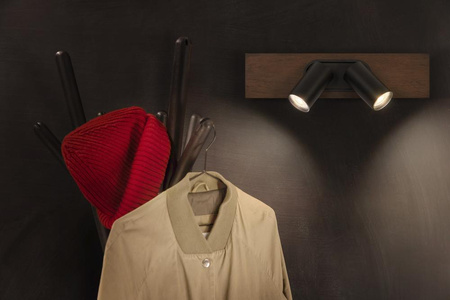 Lampa LED Ścienna Sufitowa Kinkiet Oprawa Natynkowa 6.8W 460lm 3000K Ciepła Ściemnialna Dekoracyjna Brązowy Czarny Spot Mercury Ledvance