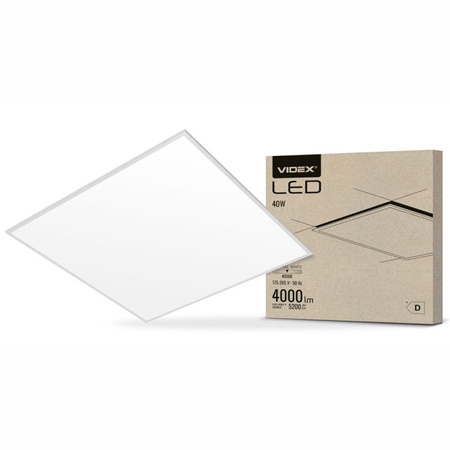 Panel LED Podtynkowy Wpuszczany 60x60 40W 5200lm 4000K Neutralna Biała Videx