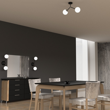 Lampa Sufitowa JOY Czarna 2xE14 Milagro