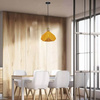 Lampa Wisząca Oprawa E27 Geometryczna żółta z drewnianym wykończeniem PASTEL PRISM D:32x27cm VT-7323 V-TAC