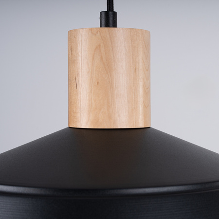 Lampa Sufitowa Wisząca Zwis E27 Okrągła Czarna Skandynawska Fano Sollux