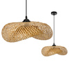 Lampa Wisząca Dekoracyjna Zwis Bambusowa E27 Beżowa Brugia Kobi