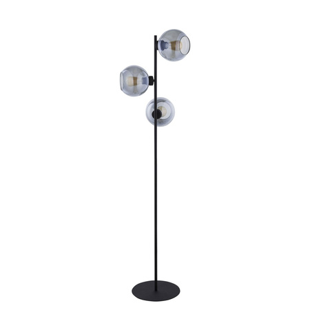 Lampa Podłogowa Stojąca CUBUS GRAPHITE Szklana Czarno-Grafitowa Nowoczesna 3xE27 5239 TK Lighting