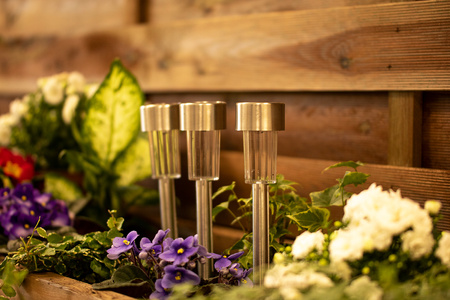 Lampa Ogrodowa LED Solarna Wbijana satyna INOX / CHROM