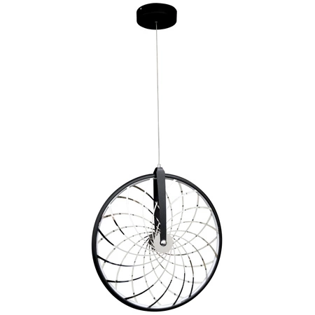 Sufitowa lampa wisząca, LED BICYKL 16W 3000K czarny+chrom