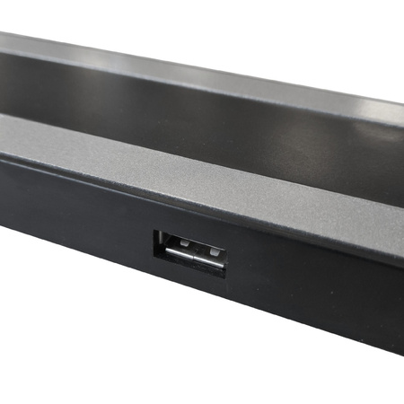 Lampka Biurkowa LED Stołowa 7W 400lm 4000K Neutralna 120° Czarna Srebrna Ściemnialna Madera Sanico Goldlux