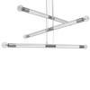 Lampa wisząca BASTONE 6xE14 Prosta Forma Minimalistyczna Biała Chrom MLP6568 Milagro Metal