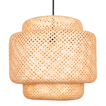 Lampa Wisząca Zwis Sufitowa E27 Beżowy BAMBOO NATURAL Sanico Goldlux