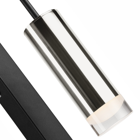 Lampa Ścienna Kinkiet DIEGO E27 Czarny Chrom KM-1.124 Lamkur