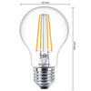 Żarówka LED E27 A60 7W = 60W 806lm 2700K Ciepła Filament PHILIPS