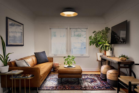 Oprawa Ozdobna Lampa LED Sufitowa Plafon 36W 3000K Ciepła Dekoracyjna Czarna Drewniana LEDVANCE