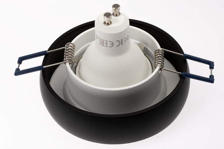 Oprawa HALOGENOWA COLOSEUM Podtynkowa Stała Okrągła Czarna GU10