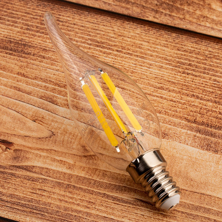 Żarówka LED E14 Świeczka BA35 7W = 60W 806lm 4000K Neutralna 360° FILAMENT LUMILED