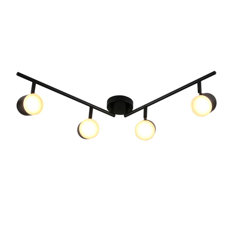 Lampa sufitowo-ścienna ruchoma regulowana 16,8W LED RAWI 4 czarny 3000K GOLDLUX (Polux)