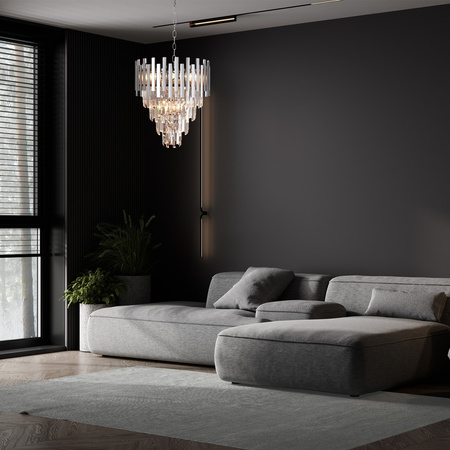 Lampa Sufitowa Żyrandol ASPEN II Chrom 9xE14 Milagro