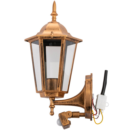 Lampa Ogrodowa Kinkiet Elewacyjny Zewnętrzny E27 LED Latarnia Czujnik Ruchu BELLIS LUMILED