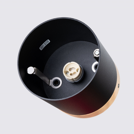 Lampa Sufitowa Oprawa Natynkowa GU10 Tubularna Czarna Brązowa Skandynawska Rif Sollux