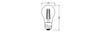 Żarówka LED P45 E27 4W = 40W 470lm 2700K Ciepła 300° Filament Performance Class Ledvance